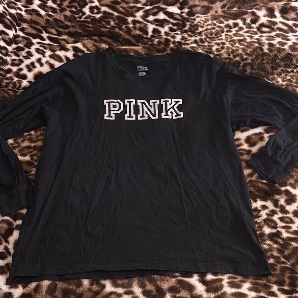 PINK Black Long Sleeve Shirt